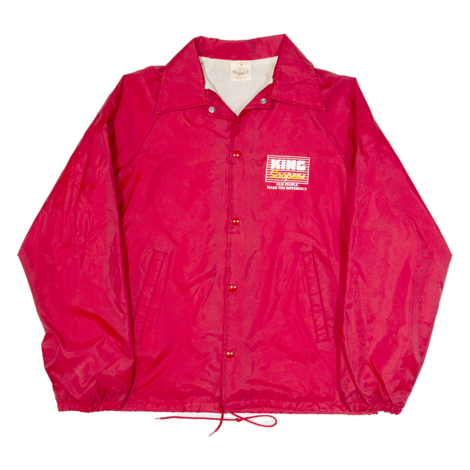 AUBURN SPORTSWEAR King Soopers Mens Coach Jacket Red 90s USA M Refurbished - N/A refurbished available on Cerqular