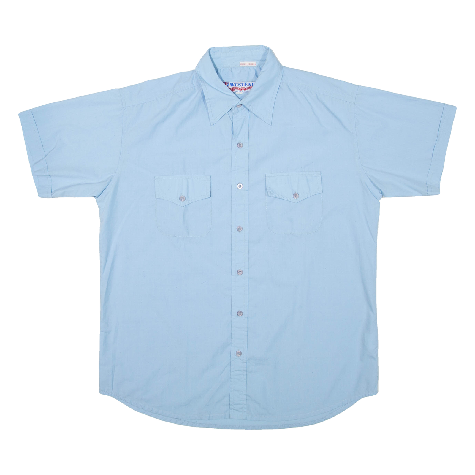 WESTEND Mens Plain Shirt Blue L Refurbished - N/A refurbished available on Cerqular