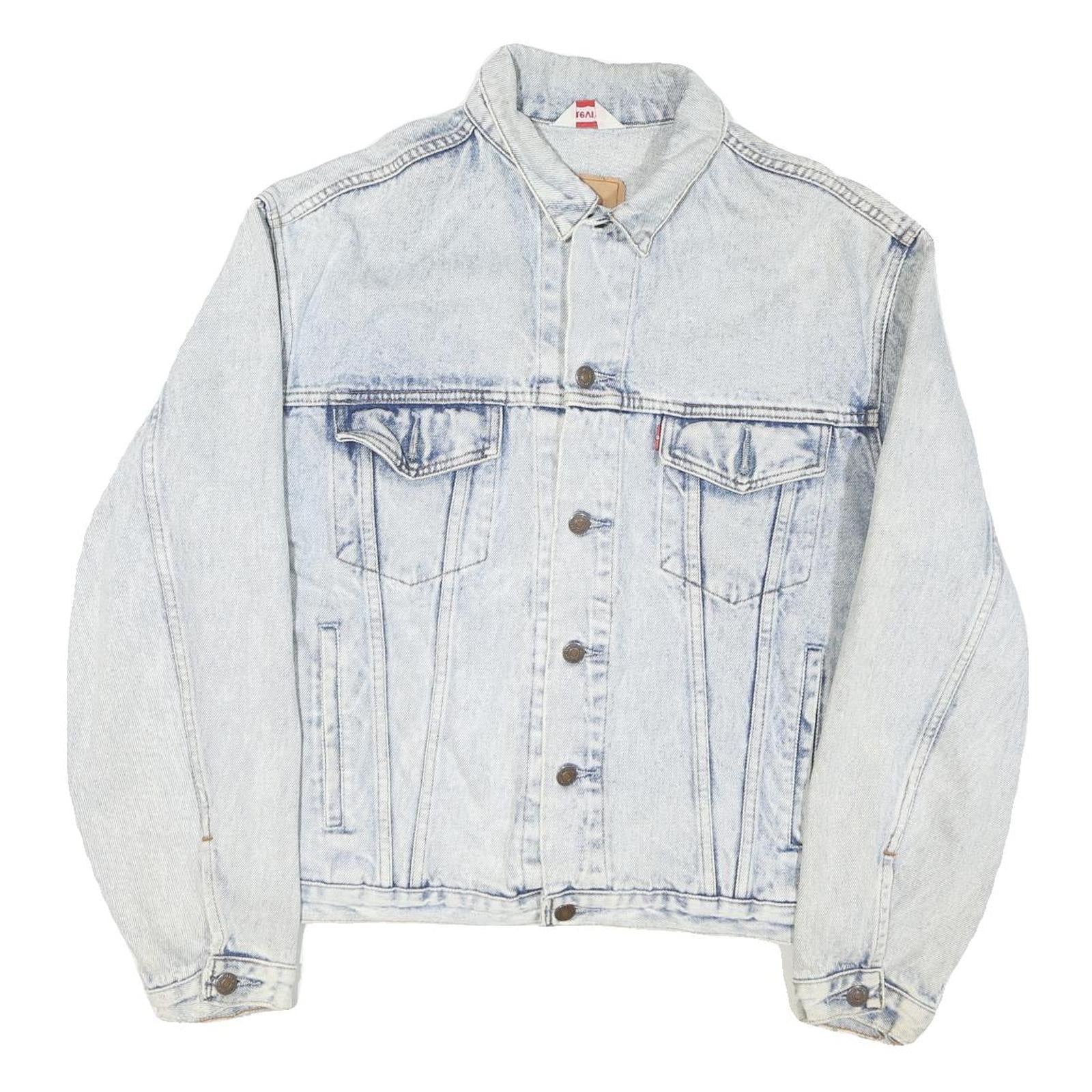 Buy LEVI'S Mens Blue Denim Cotton Blend Trucker Jacket L Classic Button Closure Refurbished - $61.09 LEVI'S Mens Blue Denim Cotton Blend Trucker Jacket L Classic Button Closure Refurbished - N/A refurbished available on Cerqular