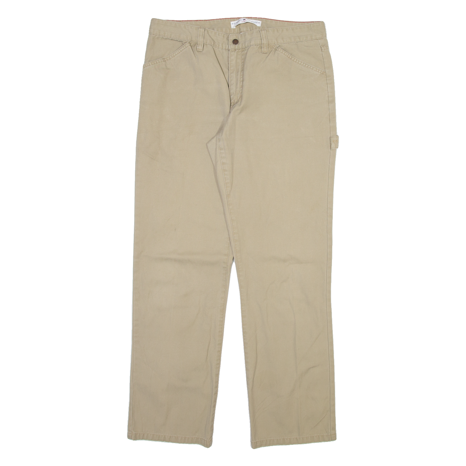 TOMMY HILFIGER Carpenter Womens Trousers Beige Regular Straight W32 L30 Refurbished - N/A refurbished available on Cerqular