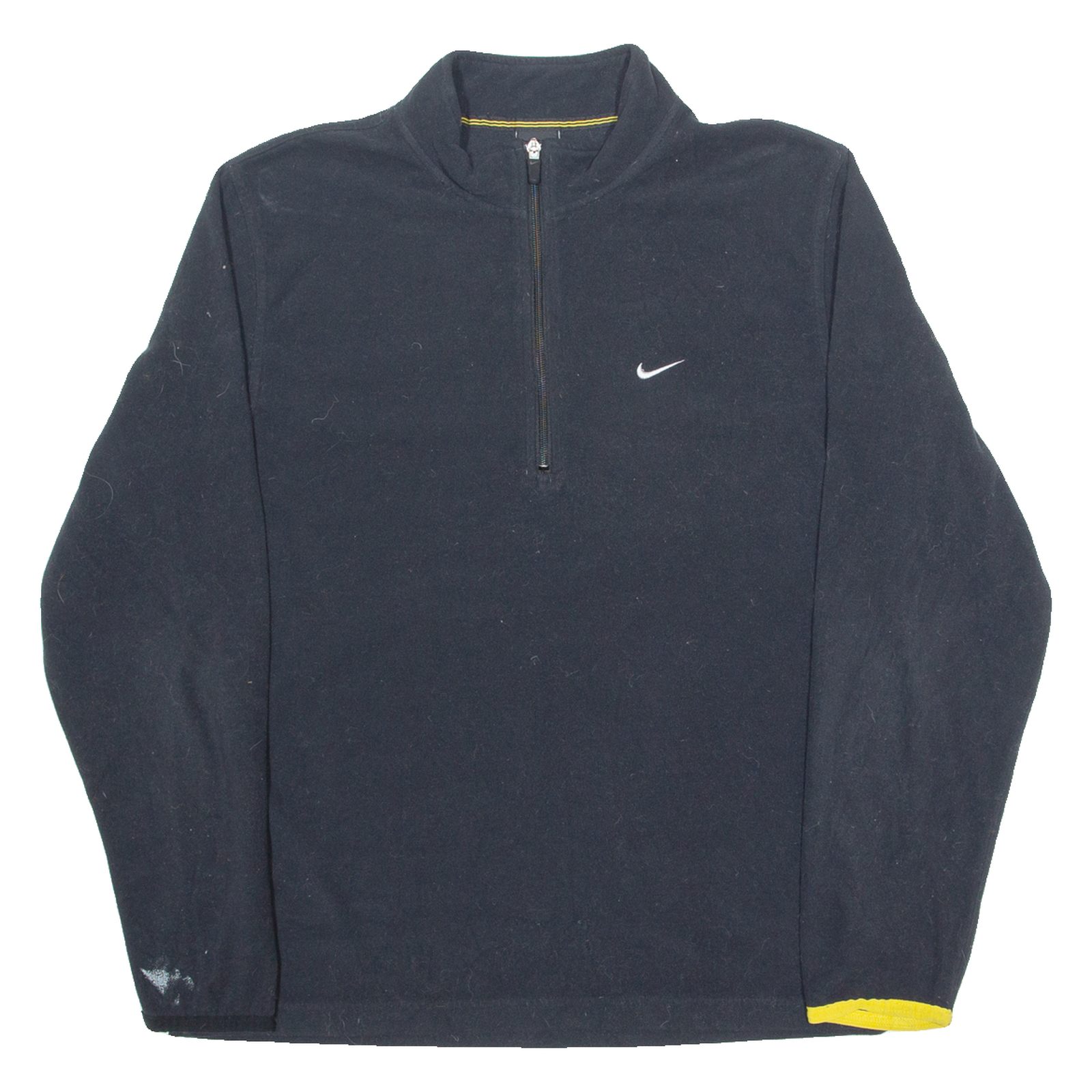 NIKE Mens Fleece Black 1/4 Zip Tight Knit L Refurbished - N/A refurbished available on Cerqular