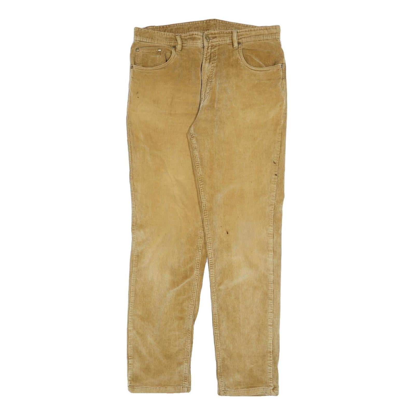 CARHARTT Mens Regular Fit Beige Cotton Blend Corduroy Trousers W34 L32 Workwear Refurbished - N/A refurbished available on Cerqular