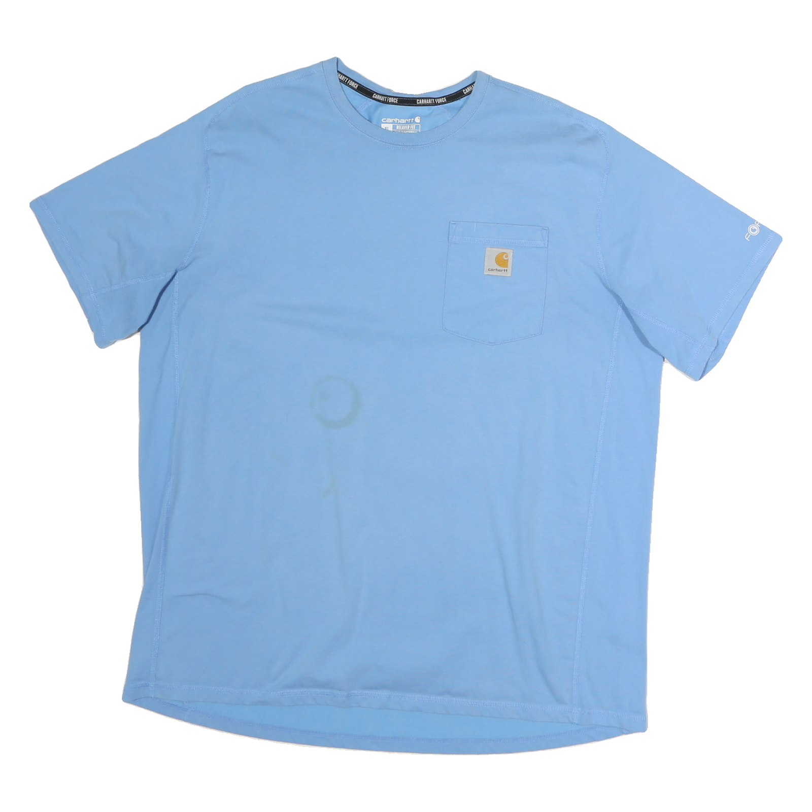 CARHARTT Mens Blue Cotton T-Shirt XL Short Sleeve Crew Neck Pocket Casual Refurbished - N/A refurbished available on Cerqular