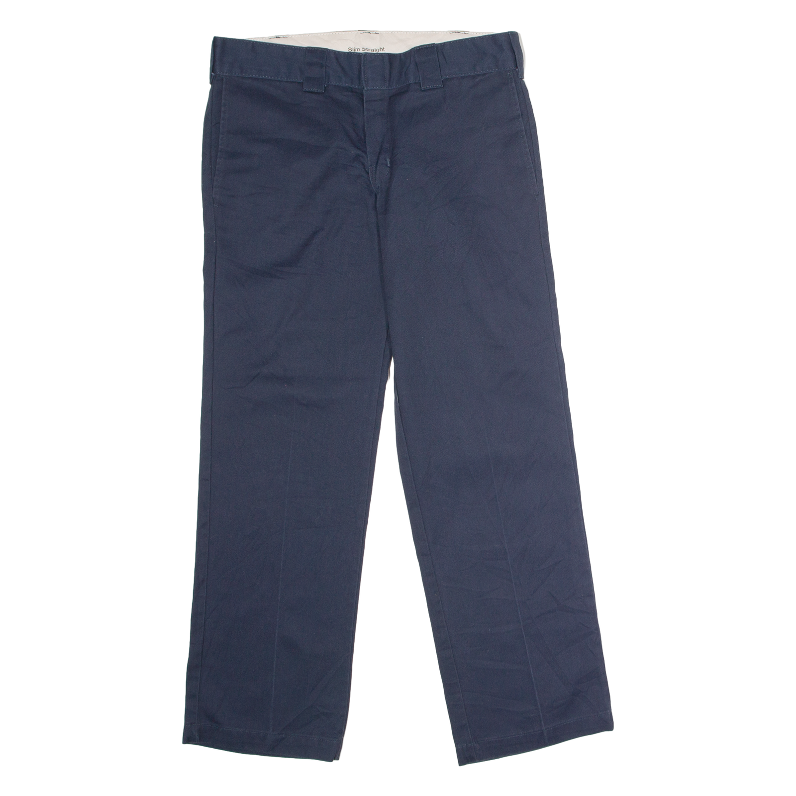 DICKIES Workwear Mens Twill Trousers Blue Slim Straight W32 L30 Refurbished - N/A refurbished available on Cerqular