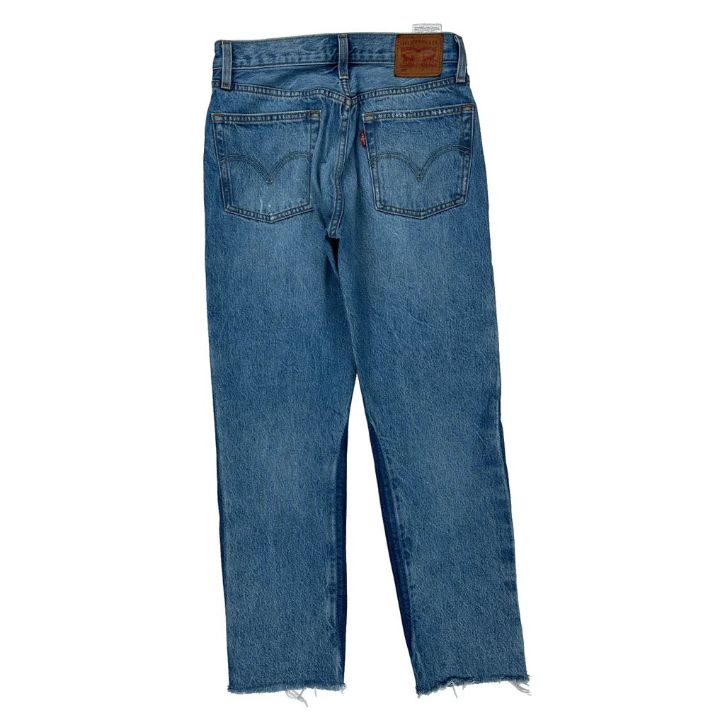 501 Levis Jeans - 28W UK 8 Blue Denim Refurbished - Thrifted (note: this is a term often used to describe second- refurbished available on Cerqular