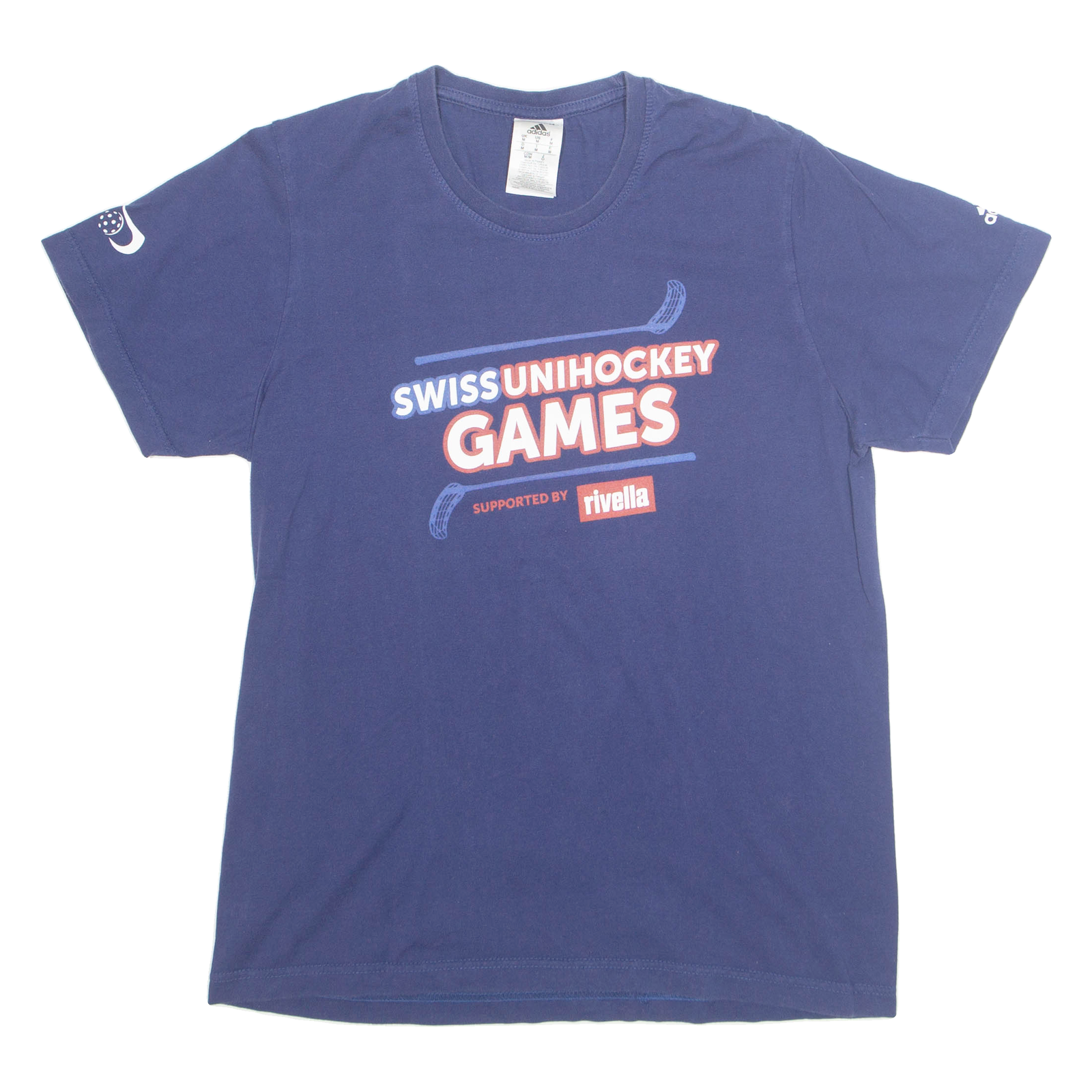 ADIDAS Swiss Hockey Mens T-Shirt Blue M Refurbished - N/A refurbished available on Cerqular