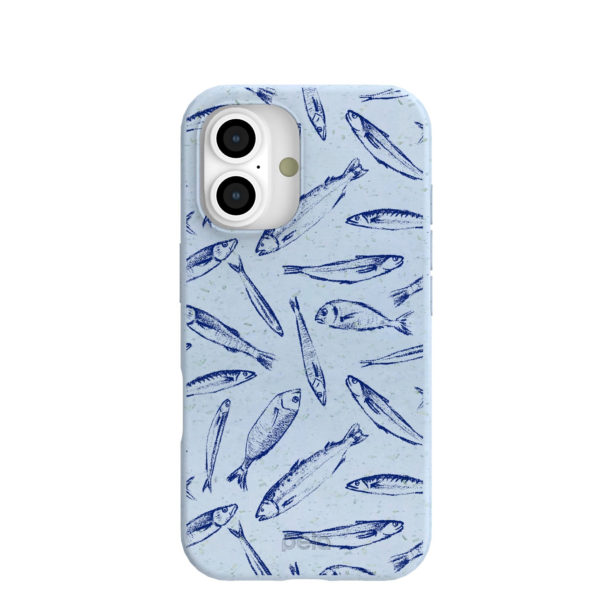 Powder Blue Fishery iPhone 16 Case Refurbished - Pela Case refurbished available on Cerqular
