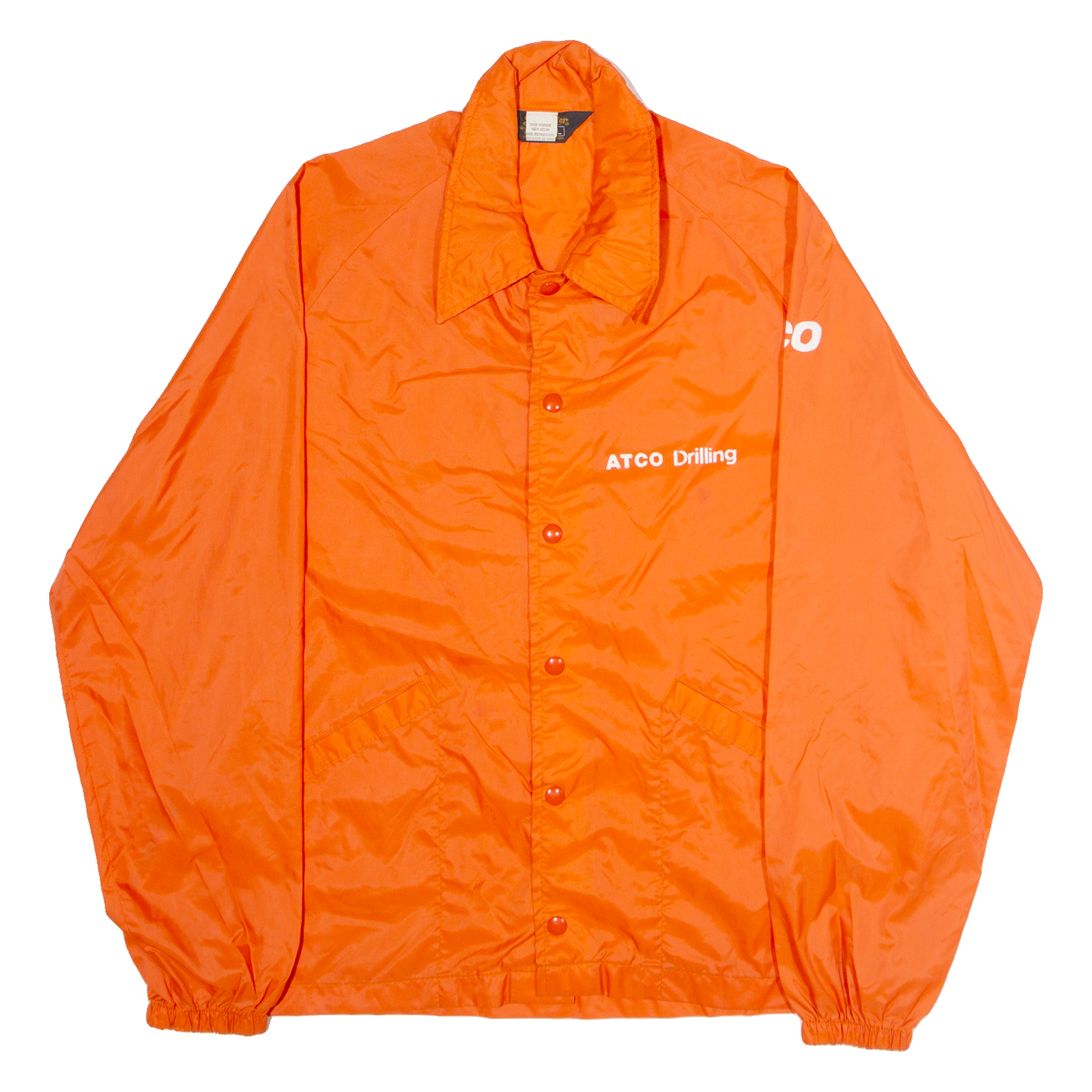 SWINGSTER ATCO Drilling Mens Coach Jacket Orange Nylon 90s USA L Refurbished - N/A refurbished available on Cerqular