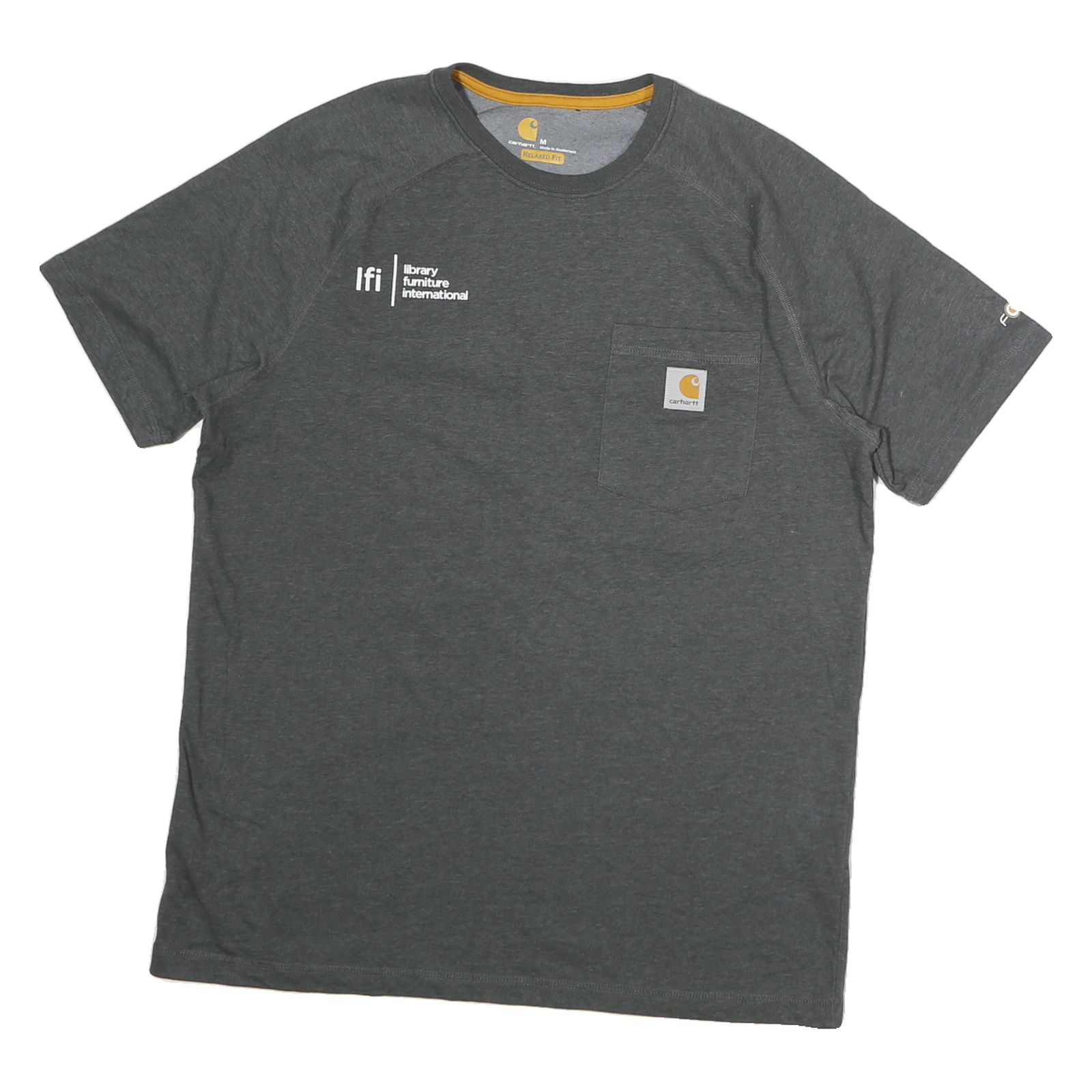 CARHARTT Mens Grey Relaxed Fit Cotton Pocket T-Shirt Short Sleeve Crew Neck Refurbished - N/A refurbished available on Cerqular