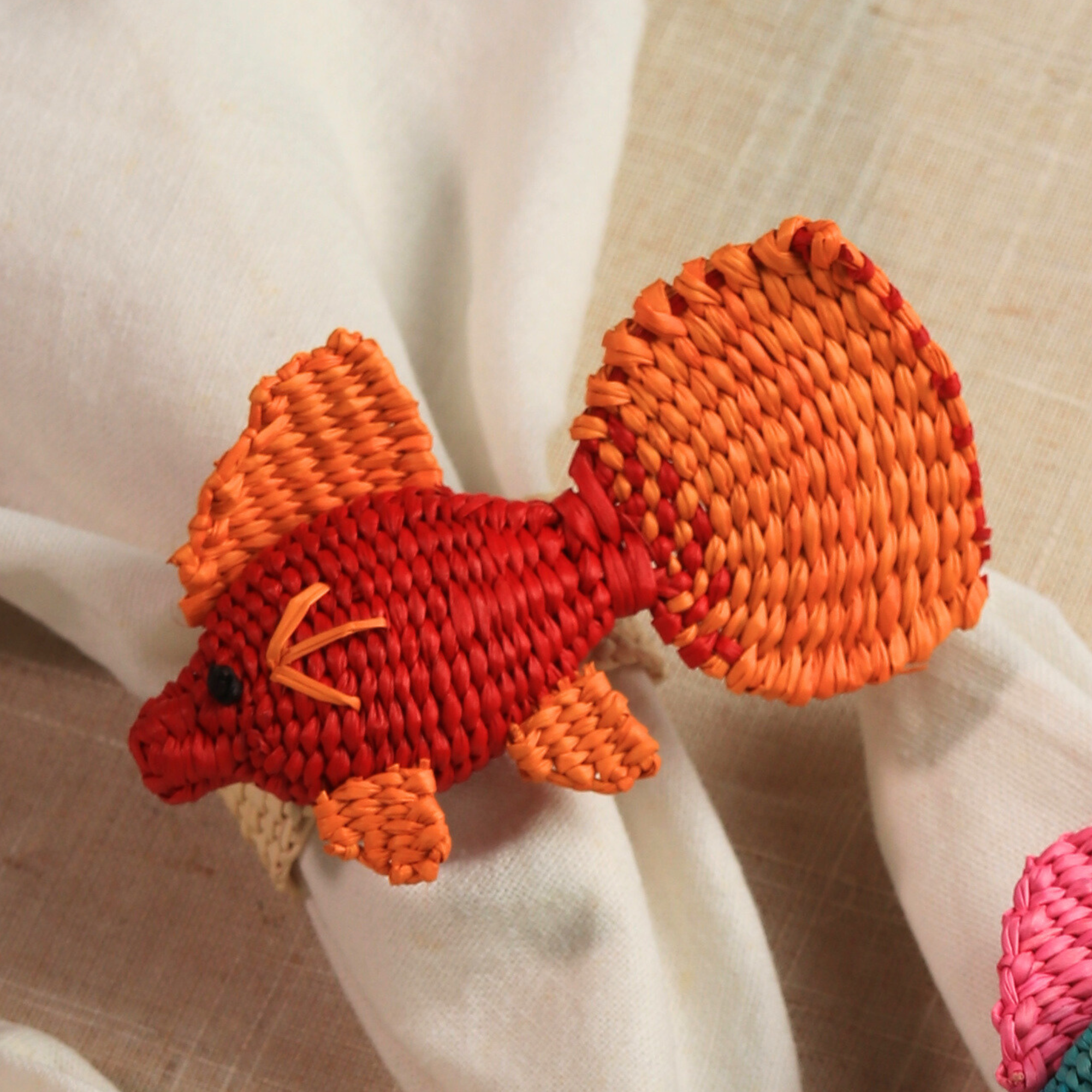 Colorful Fish Napkin Ring | Color: Sunset Orange Refurbished - Apalma Handmade refurbished available on Cerqular