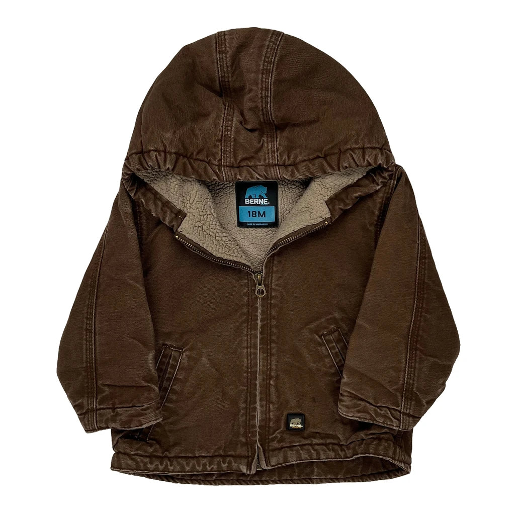 Age 18 Months Berne Jacket - 3XS Brown Cotton Refurbished - Thrifted (note: this is a term often used to describe second- refurbished available on Cerqular
