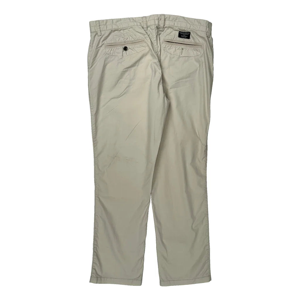 Armani Exchange Chinos - 35W 30L Beige Cotton Refurbished - Thrifted (note: this is a term often used to describe second- refurbished available on Cerqular