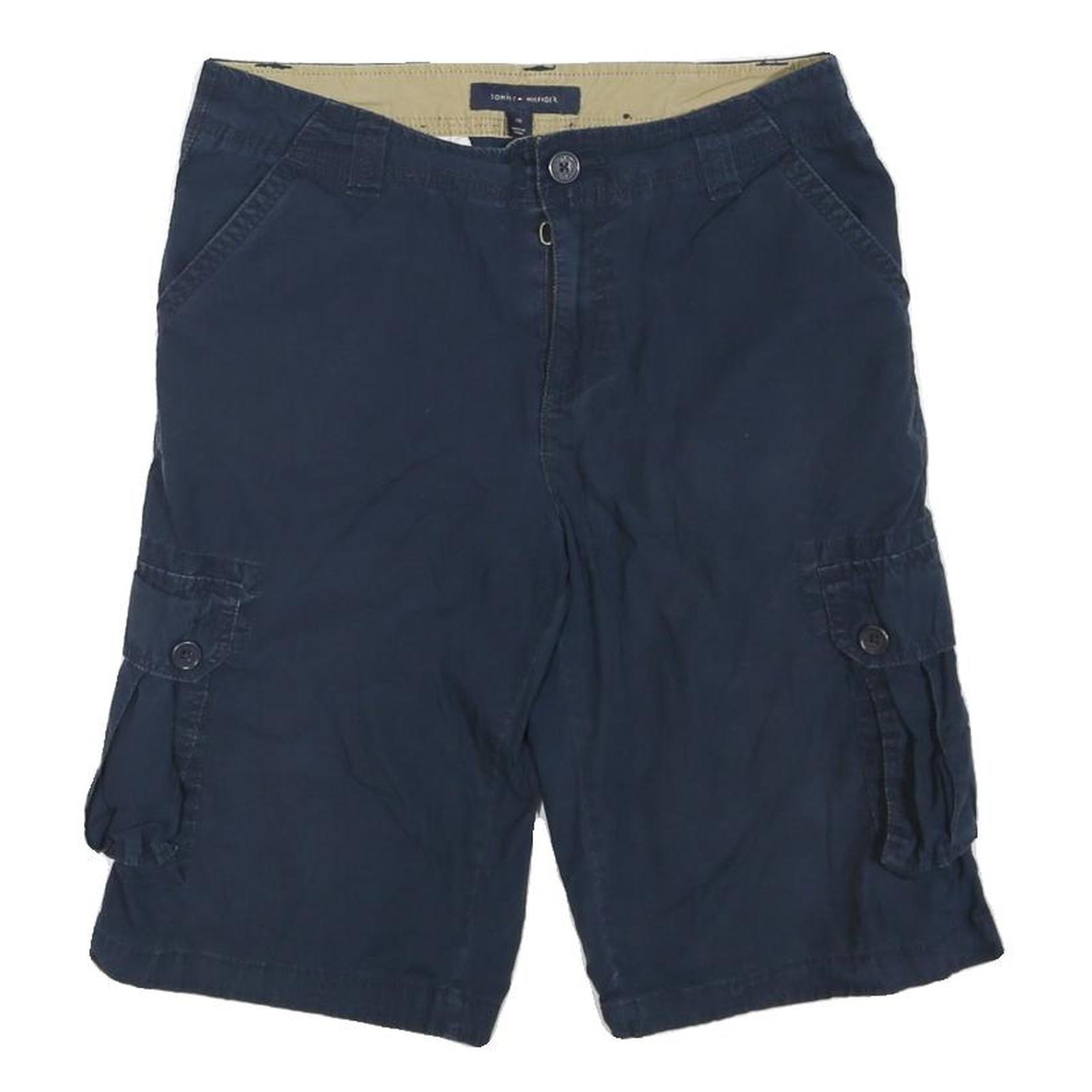 TOMMY HILFIGER Mens Navy Cargo Shorts M W32 Cotton Blend Casual Comfort Refurbished - N/A refurbished available on Cerqular