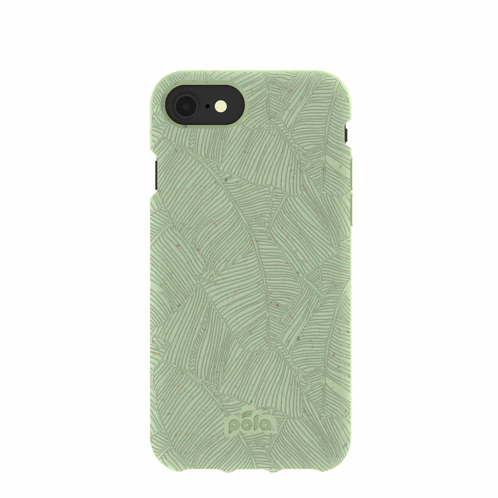 Sage Green Lushy Leaves iPhone 6/6s/7/8/SE Case Refurbished - Pela Case refurbished available on Cerqular