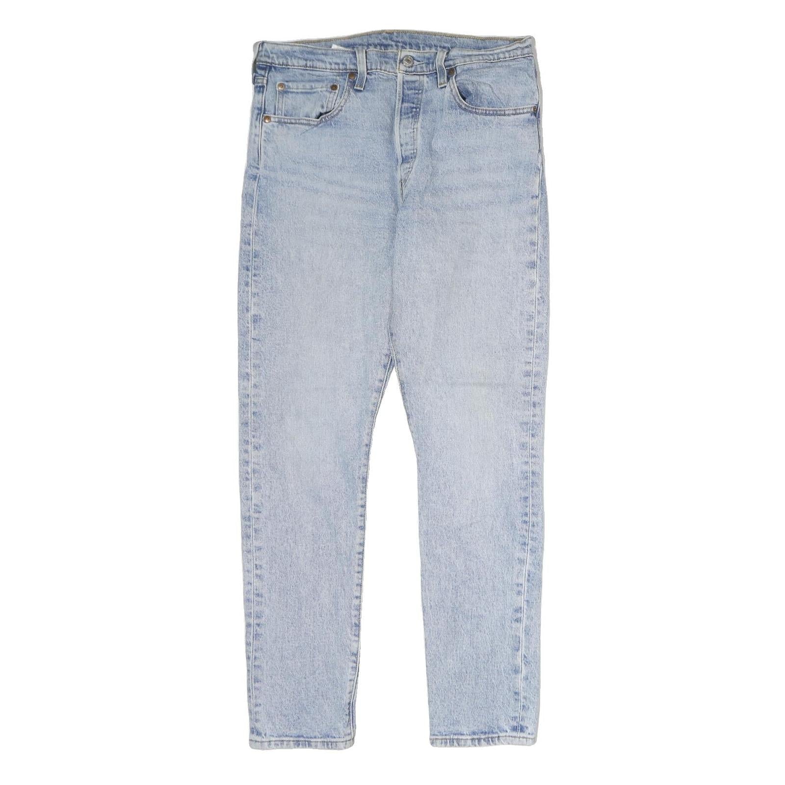 LEVI'S 501S Mens Jeans Blue Regular Straight Denim Light W32 L29 Classic Cotton Refurbished - N/A refurbished available on Cerqular