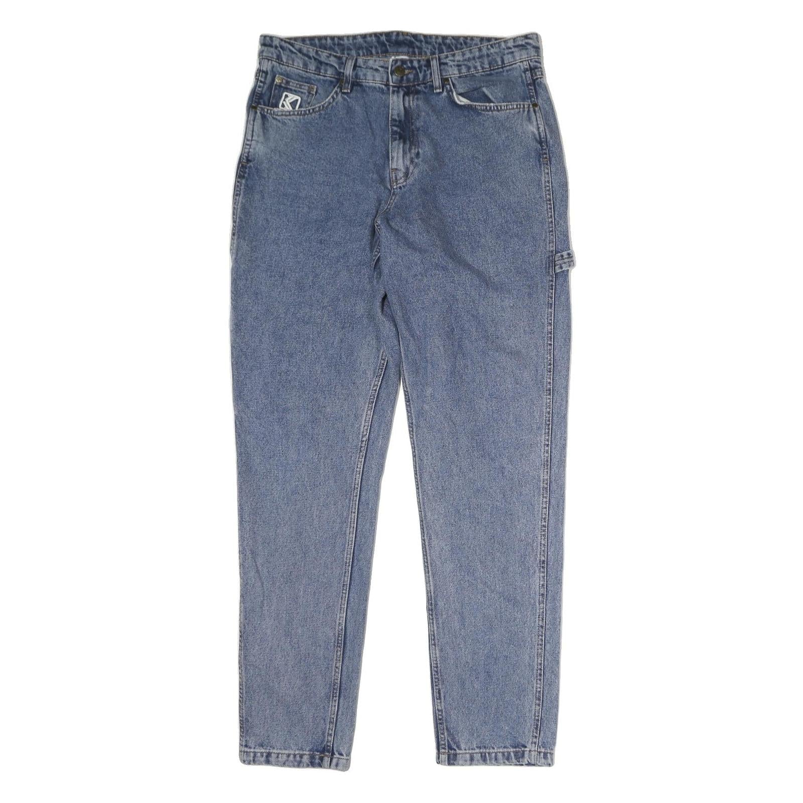 KARL KANI Mens Jeans Blue Regular Straight Denim Medium W36 L33 Logo Embroidery Refurbished - N/A refurbished available on Cerqular