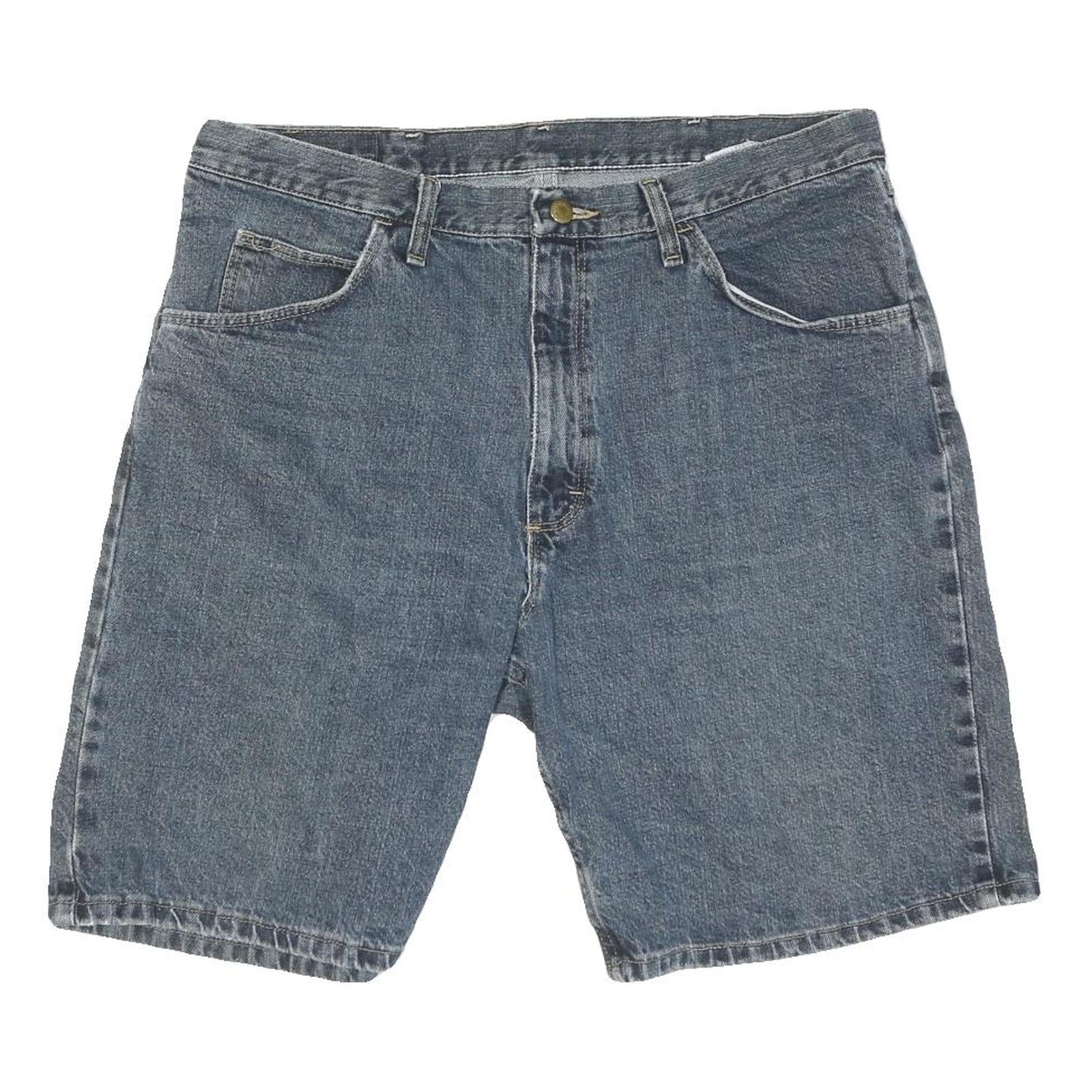 WRANGLER Mens Shorts Blue Denim Casual L W36 Cotton Blend Relaxed Fit Refurbished - N/A refurbished available on Cerqular