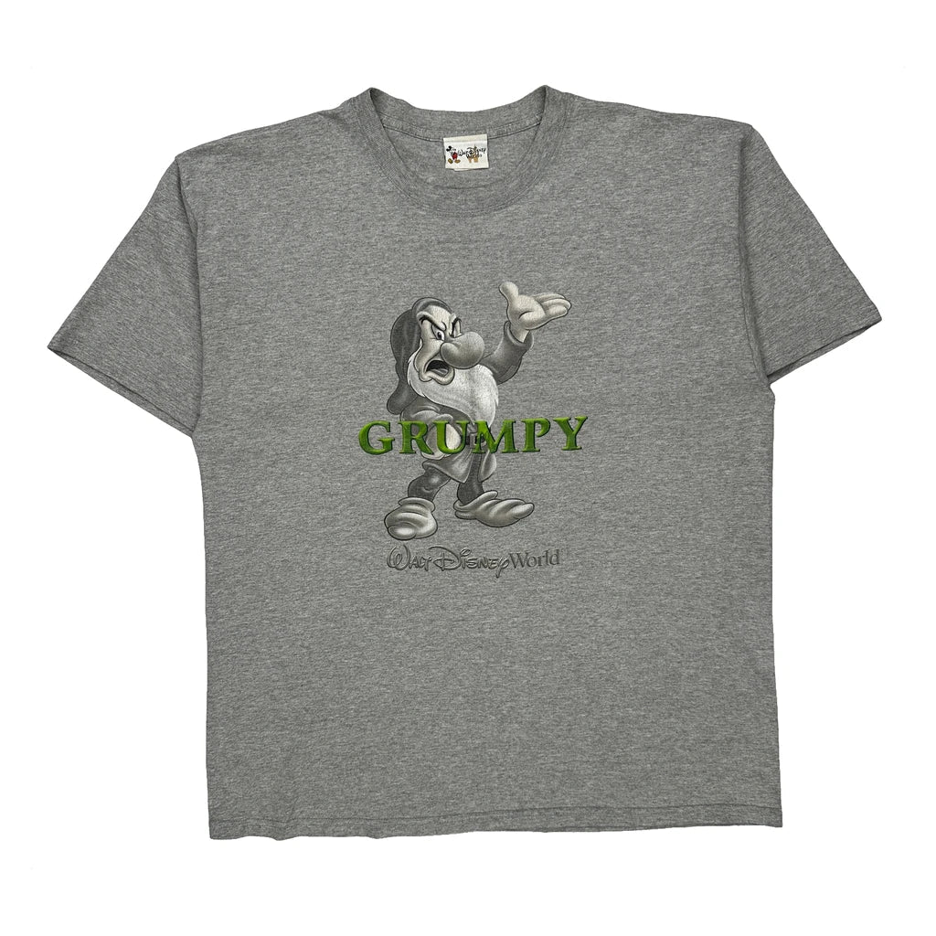 Buy Walt Disney World Disney Cartoon T-Shirt - Large Grey Cotton Refurbished - $33.49 Walt Disney World Disney Cartoon T-Shirt - Large Grey Cotton Refurbished - Thrifted (note: this is a term often used to describe second- refurbished available on Cerqular