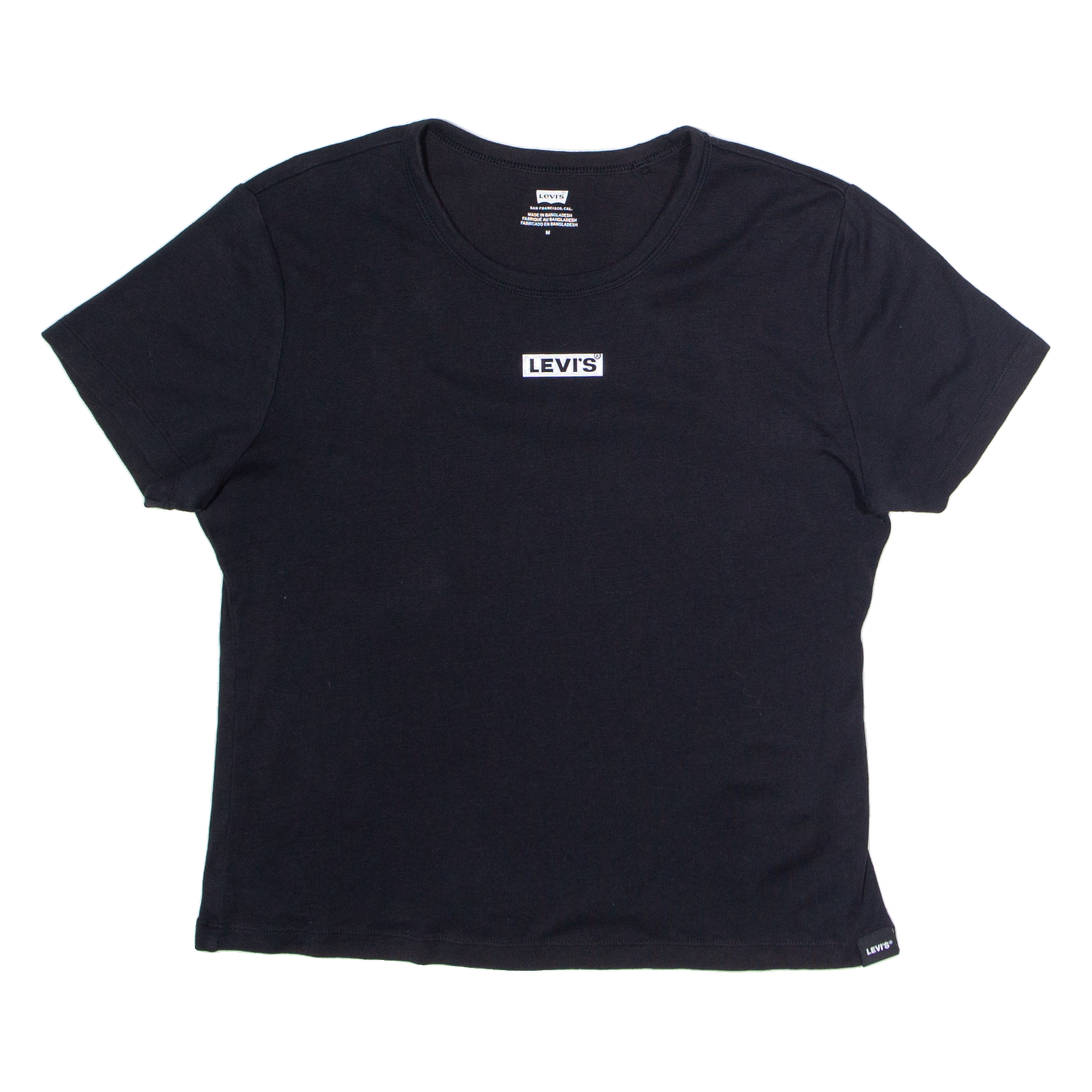 LEVI'S Womens T-Shirt Black Crew Neck M Refurbished - N/A refurbished available on Cerqular