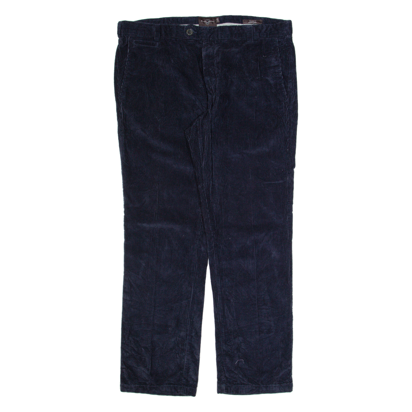 BLACK BROWN Chino Mens Corduroy Trousers Blue Straight 90s W38 L32 Refurbished - N/A refurbished available on Cerqular