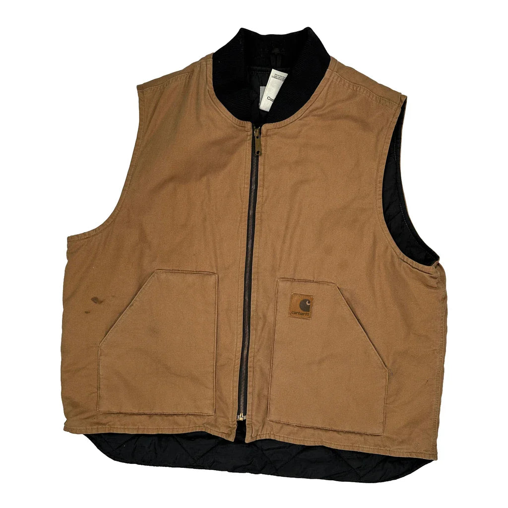 Buy Carhartt Gilet - 2XL Brown Cotton Refurbished - $113.89 Carhartt Gilet - 2XL Brown Cotton Refurbished - Thrifted (note: this is a term often used to describe second- refurbished available on Cerqular