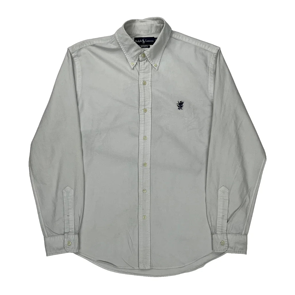 Ralph Lauren Shirt - Large White Cotton Refurbished - Thrifted (note: this is a term often used to describe second- refurbished available on Cerqular