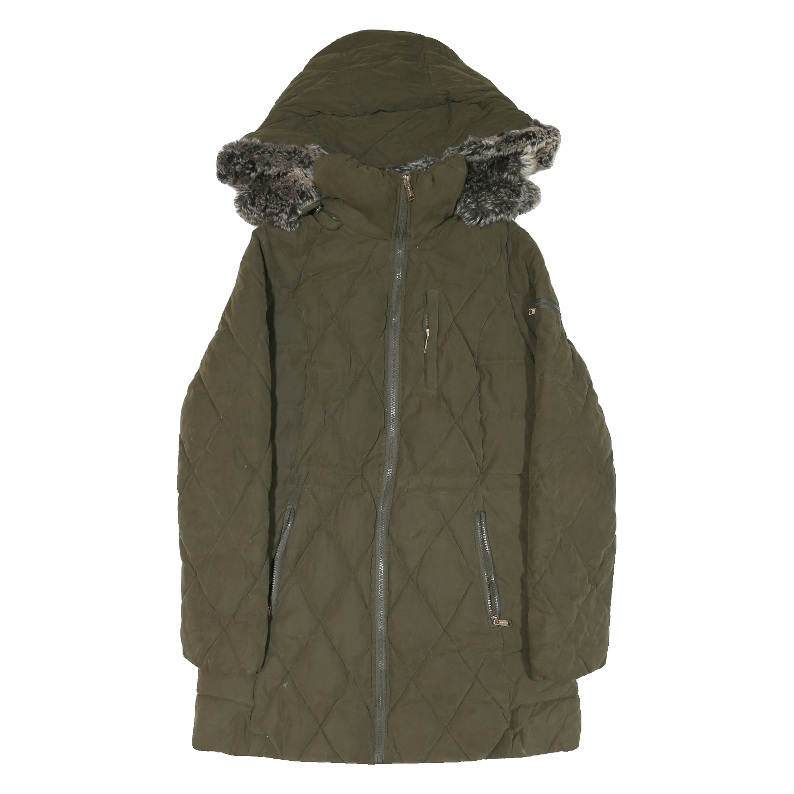 NAUTICA Womens Green Quilted Long Sleeve Zip Jacket S Polyester Blend Warm Refurbished - N/A refurbished available on Cerqular