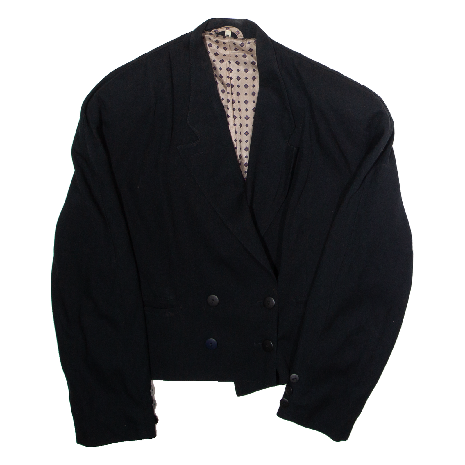 Womens Blazer Jacket Black Viscose UK 10 Refurbished - N/A refurbished available on Cerqular