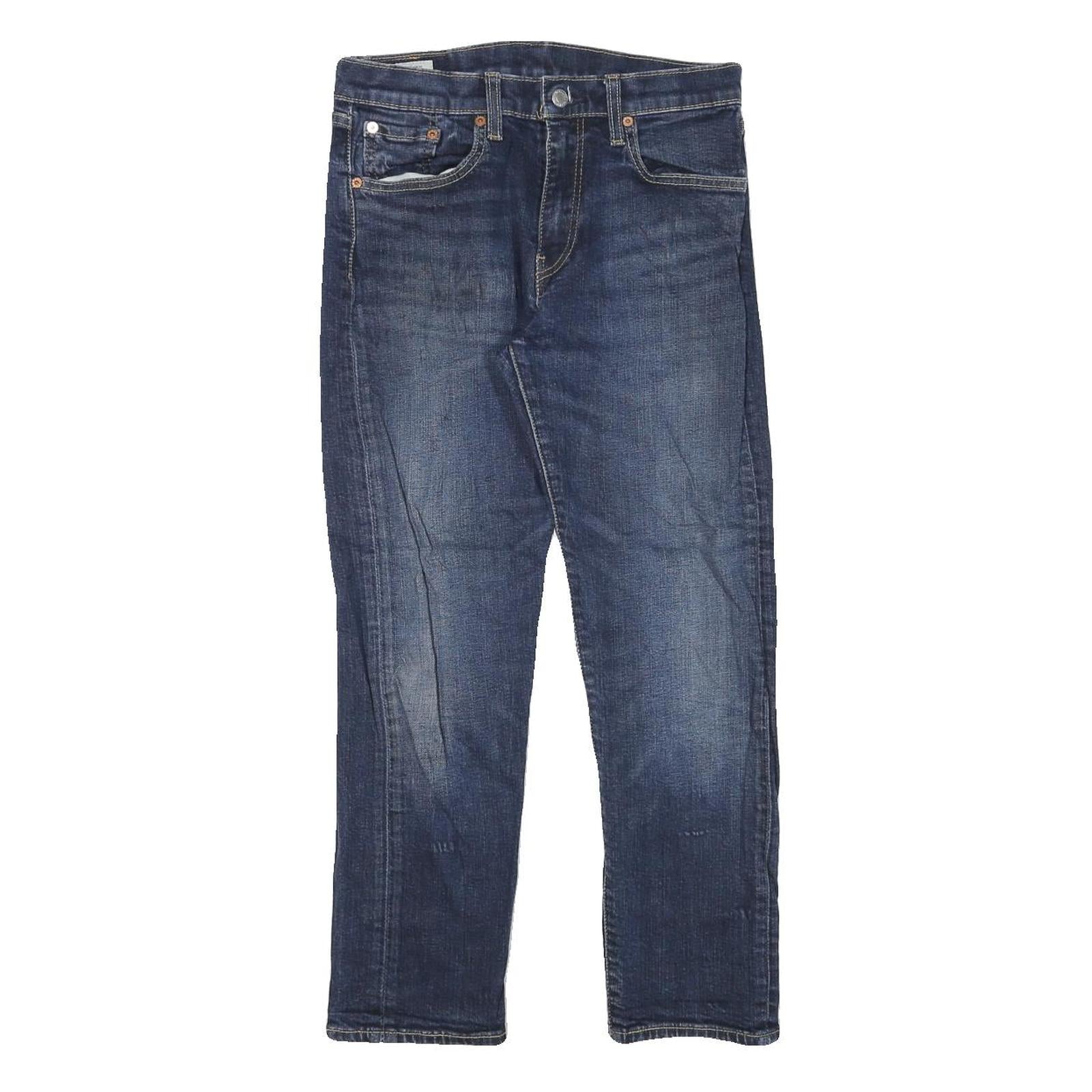 LEVI'S 502 Mens Jeans Blue Slim Straight Denim Medium W28 L25 Classic Fit Zip Refurbished - N/A refurbished available on Cerqular