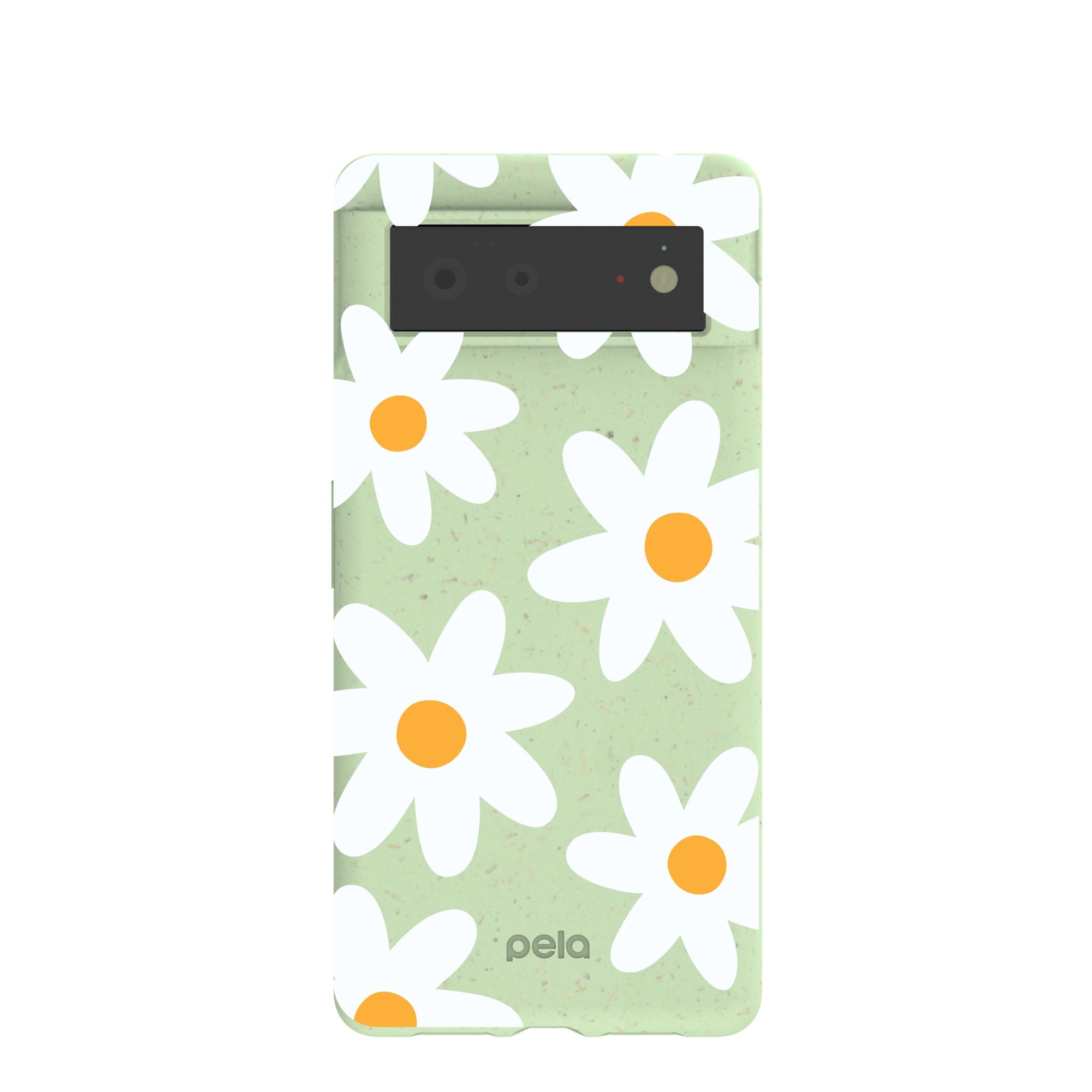 Sage Green Daisy Google Pixel 6 Case Refurbished - Pela Case refurbished available on Cerqular