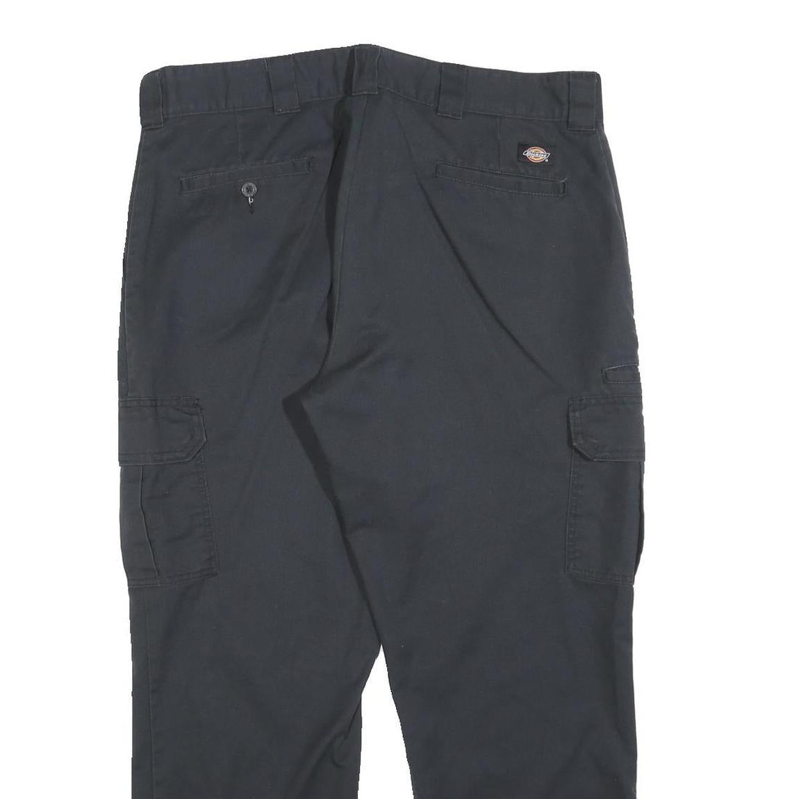 DICKIES Mens Cotton Blend Black Regular Straight Trousers W38 L30 Workwear Refurbished - N/A refurbished available on Cerqular