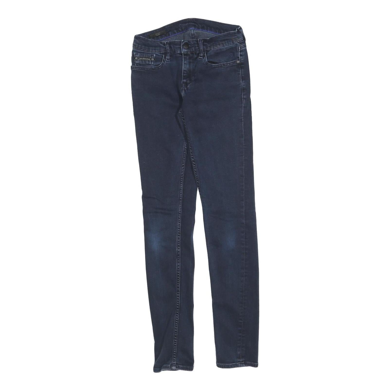 Calvin Klein Womens Slim Skinny Denim Jeans Blue Cotton Blend W24 L28 Zip Refurbished - N/A refurbished available on Cerqular