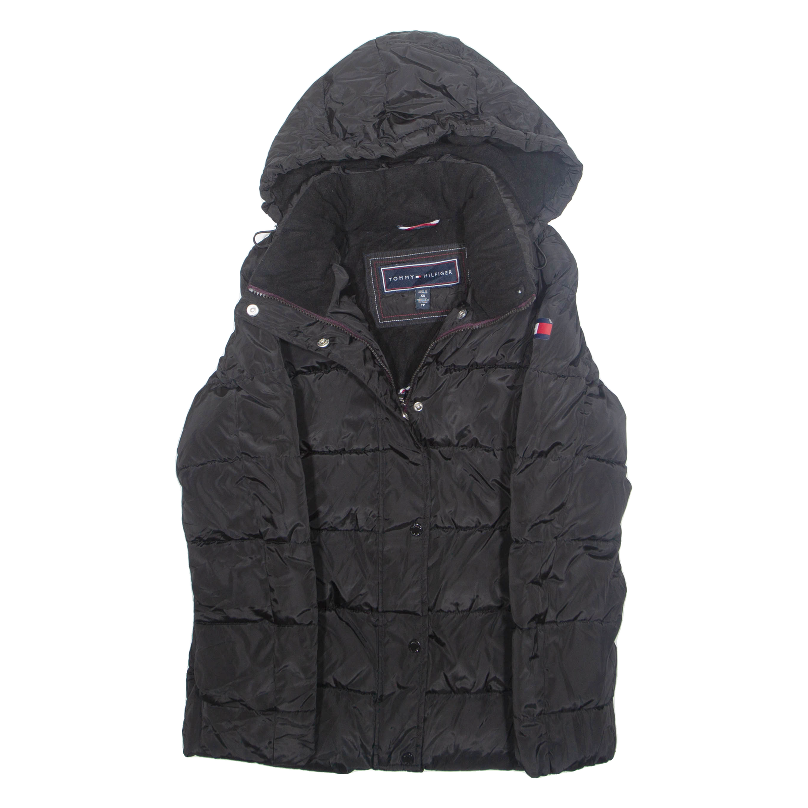TOMMY HILFIGER Womens Parka Coat Black Hooded XS Refurbished - N/A refurbished available on Cerqular
