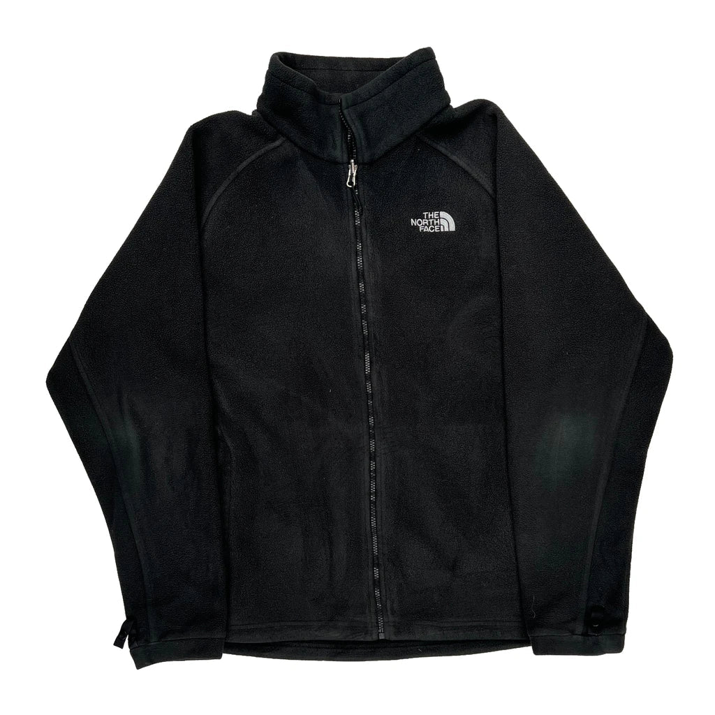 The North Face Fleece Jacket - XL Black Polyester Refurbished - Thrifted (note: this is a term often used to describe second- refurbished available on Cerqular