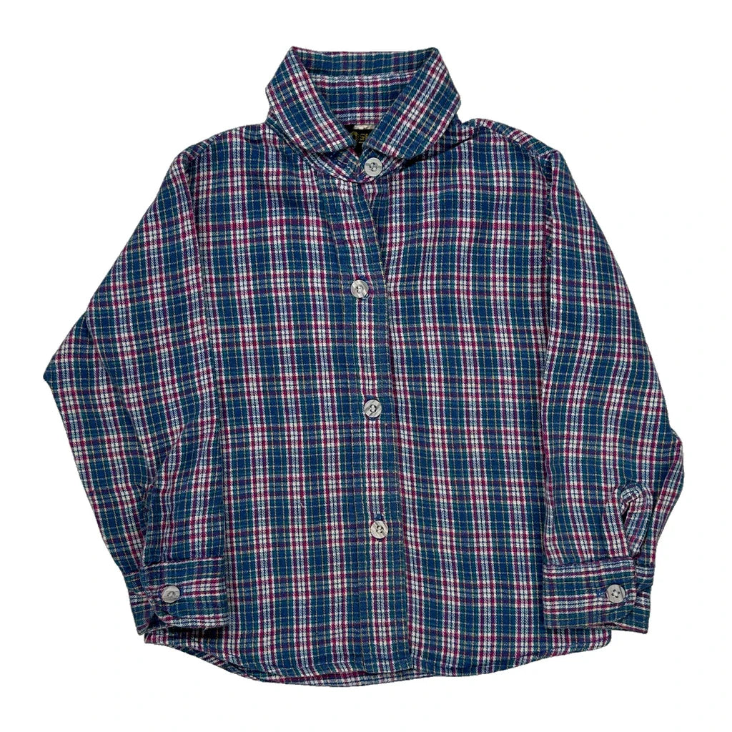Age 4 Oshkosh Checked Flannel Shirt - XS Multicoloured Cotton Refurbished - Thrifted (note: this is a term often used to describe second- refurbished available on Cerqular