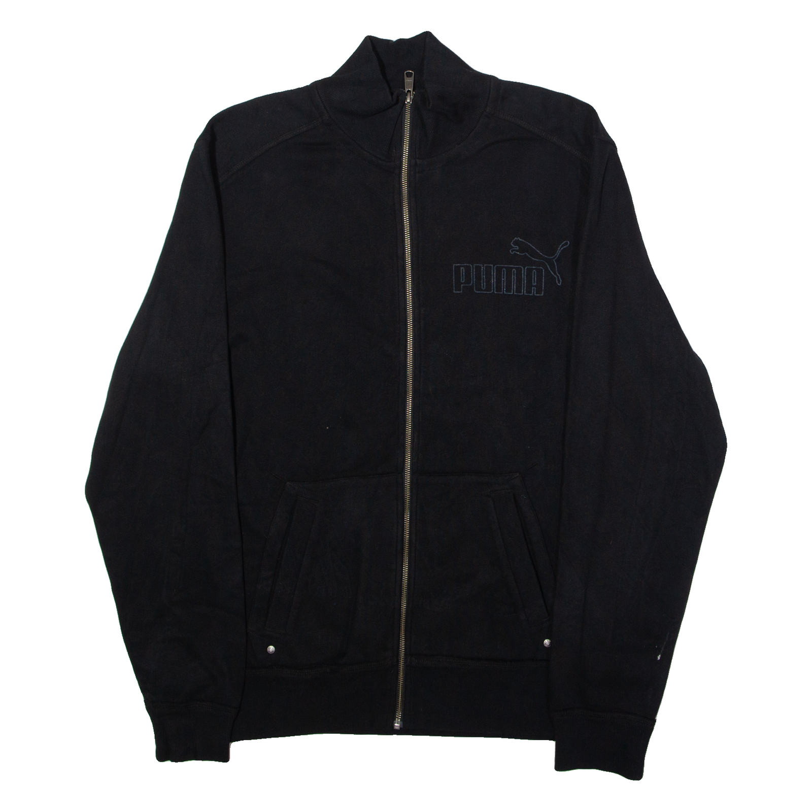 PUMA Mens Track Jacket Black Jersey XL Refurbished - N/A refurbished available on Cerqular