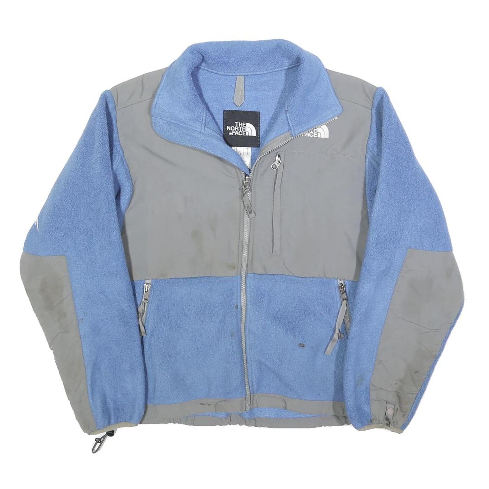 THE NORTH FACE Womens Blue & Grey Fleece Jacket XS Polyester Zip Outdoor Casual Refurbished - N/A refurbished available on Cerqular