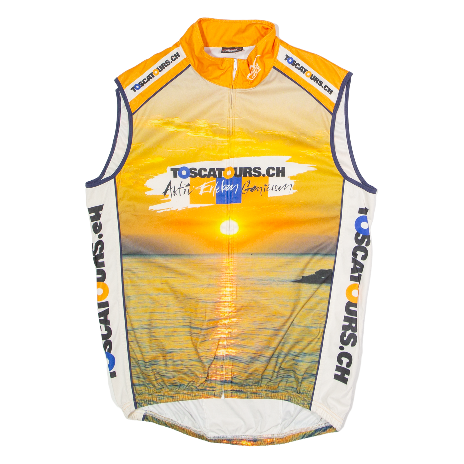 CUORE Full Zip Cycling Mens Jersey Orange High Neck L Refurbished - N/A refurbished available on Cerqular