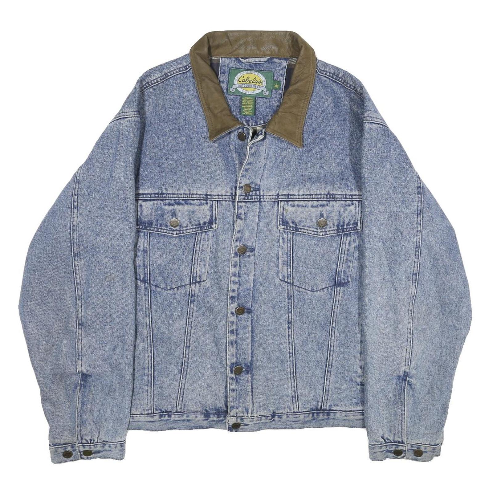 Buy CABELA'S Mens Blue Cotton Button Denim Jacket L Outdoor Casual Classic Refurbished - $64.99 CABELA'S Mens Blue Cotton Button Denim Jacket L Outdoor Casual Classic Refurbished - N/A refurbished available on Cerqular