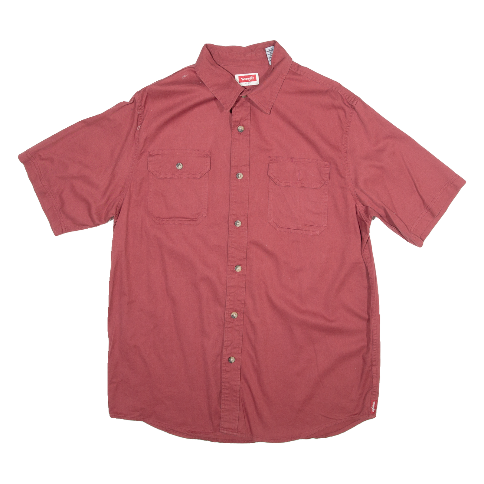 WRANGLER Mens Plain Shirt Red 90s M Refurbished - N/A refurbished available on Cerqular