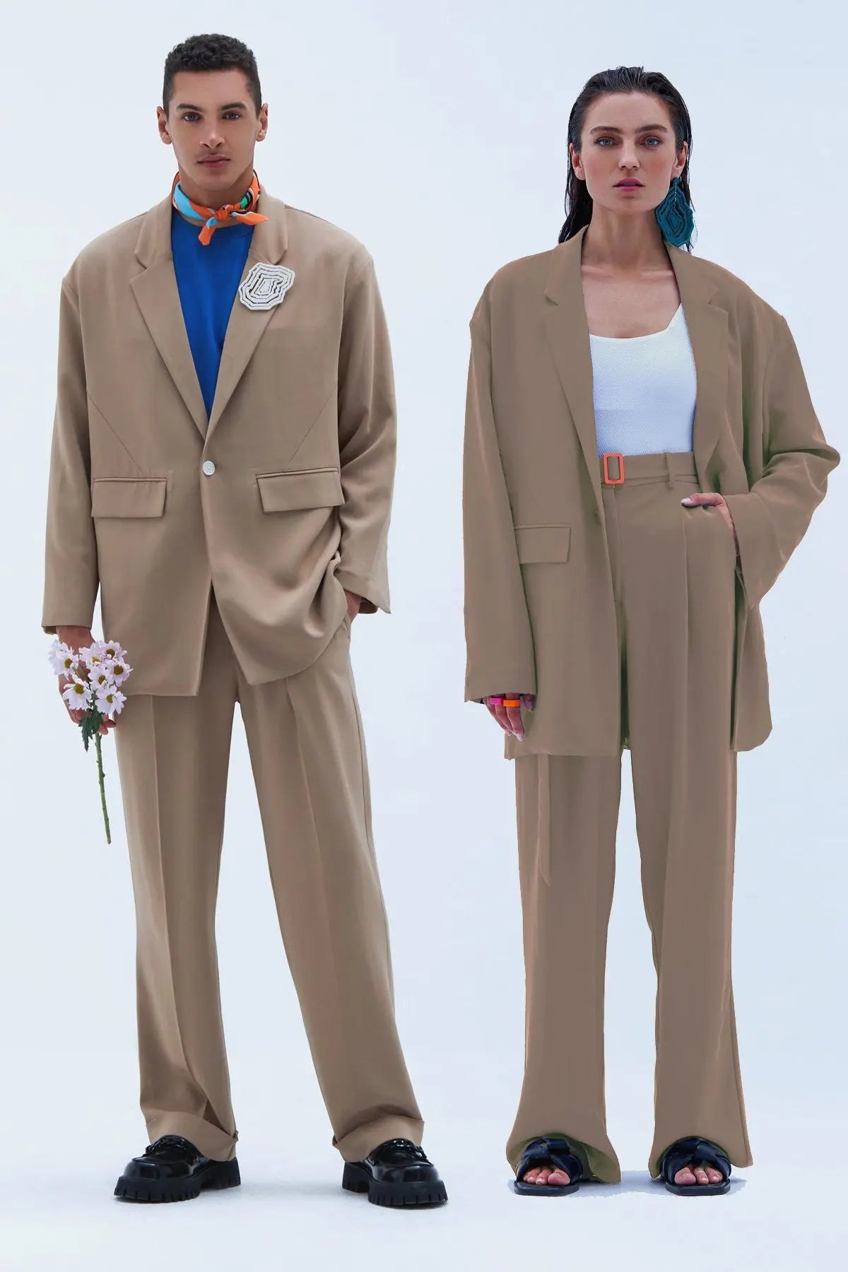 Gender Neutral Jacket in Beige | Size: L Refurbished - N/A (Note: There is no well-known brand by this name refurbished available on Cerqular