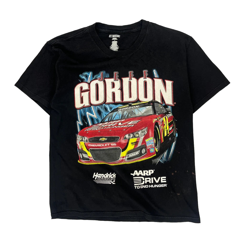 Hendrick Motorsports Nascar Nascar T-Shirt - Large Black Cotton Refurbished - Thrifted (note: this is a term often used to describe second- refurbished available on Cerqular