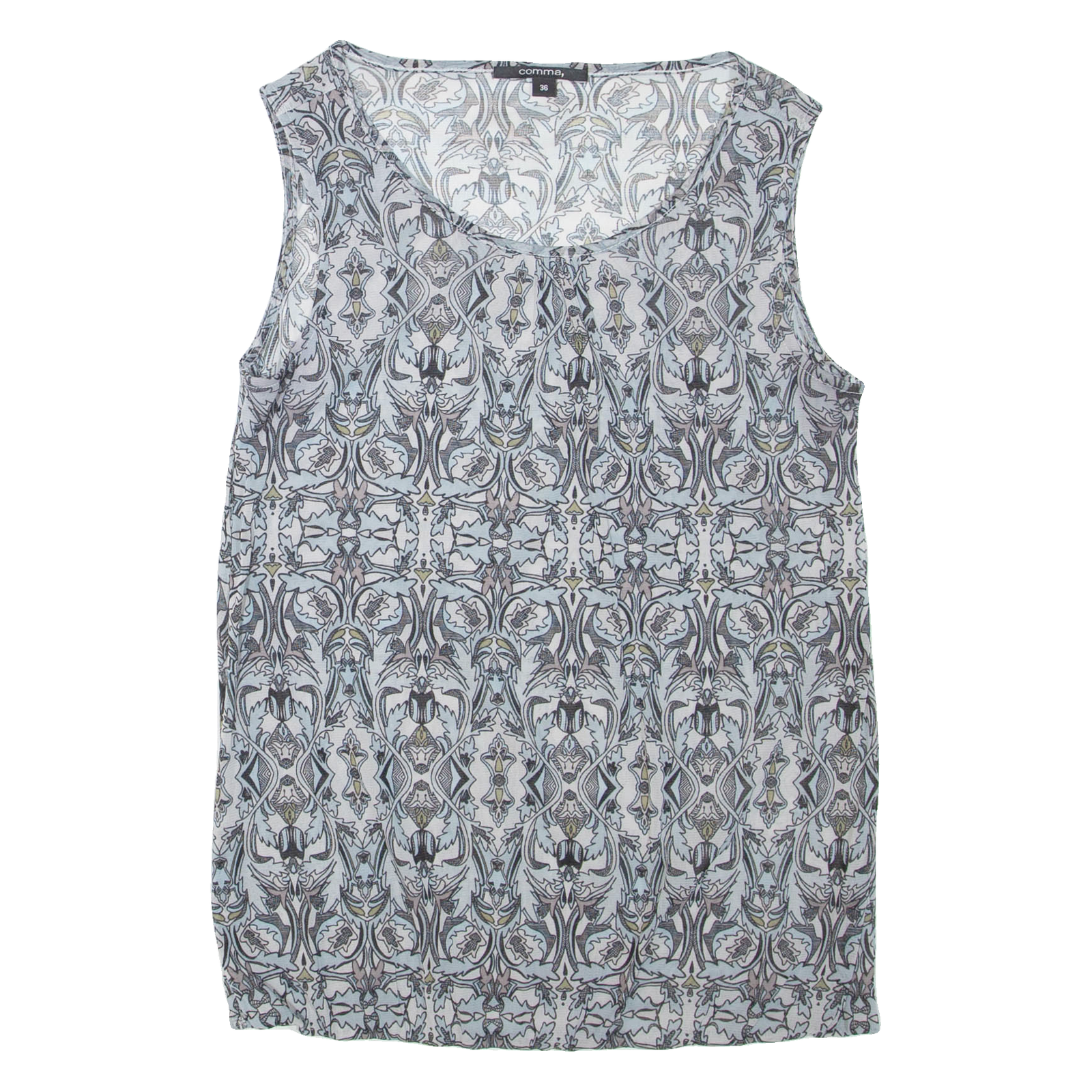 Buy COMMA Womens Printed Top Grey Sleeveless Geometric UK 10 Refurbished - $16.89 COMMA Womens Printed Top Grey Sleeveless Geometric UK 10 Refurbished - N/A refurbished available on Cerqular