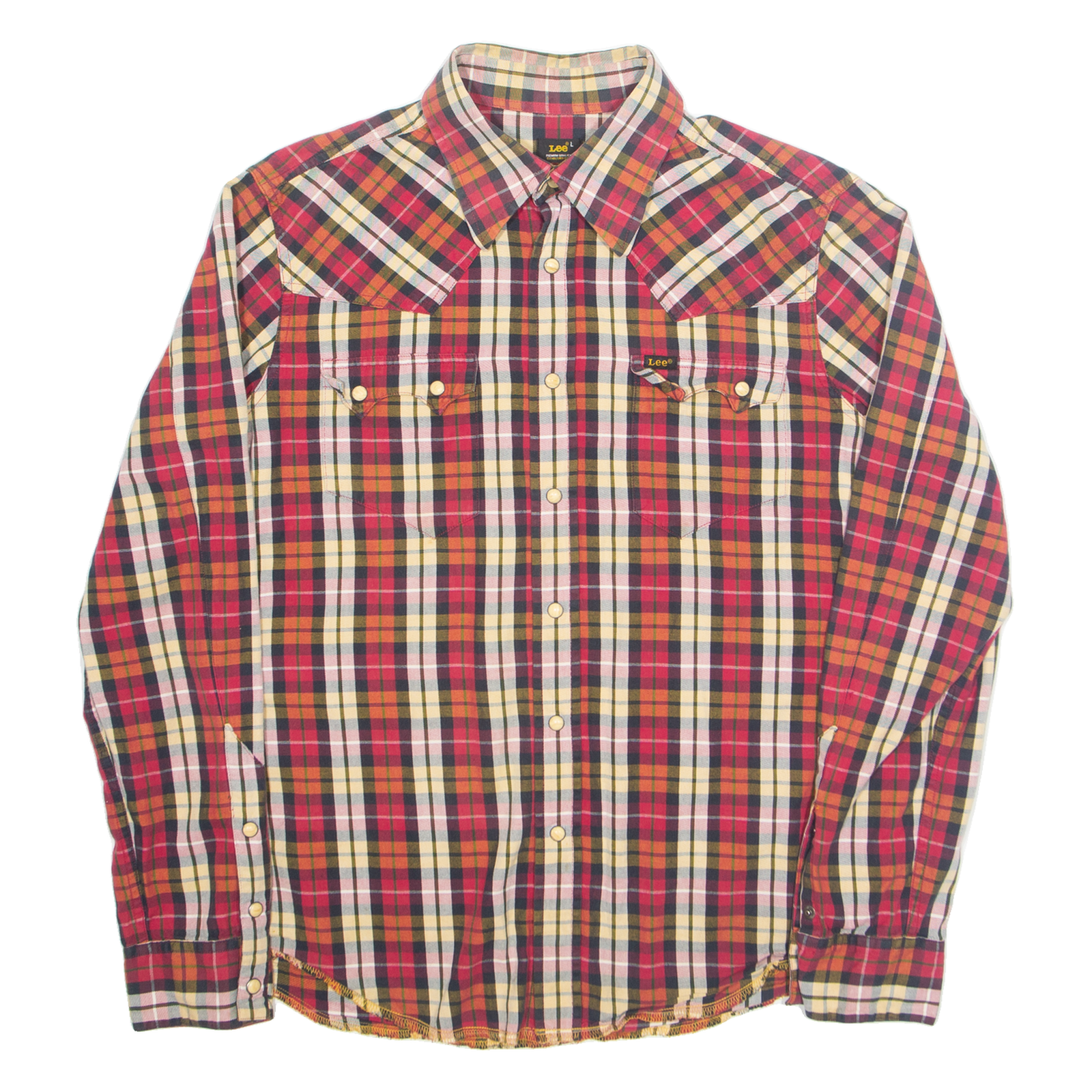 LEE Mens Shirt Red Check Long Sleeve L Refurbished - N/A refurbished available on Cerqular