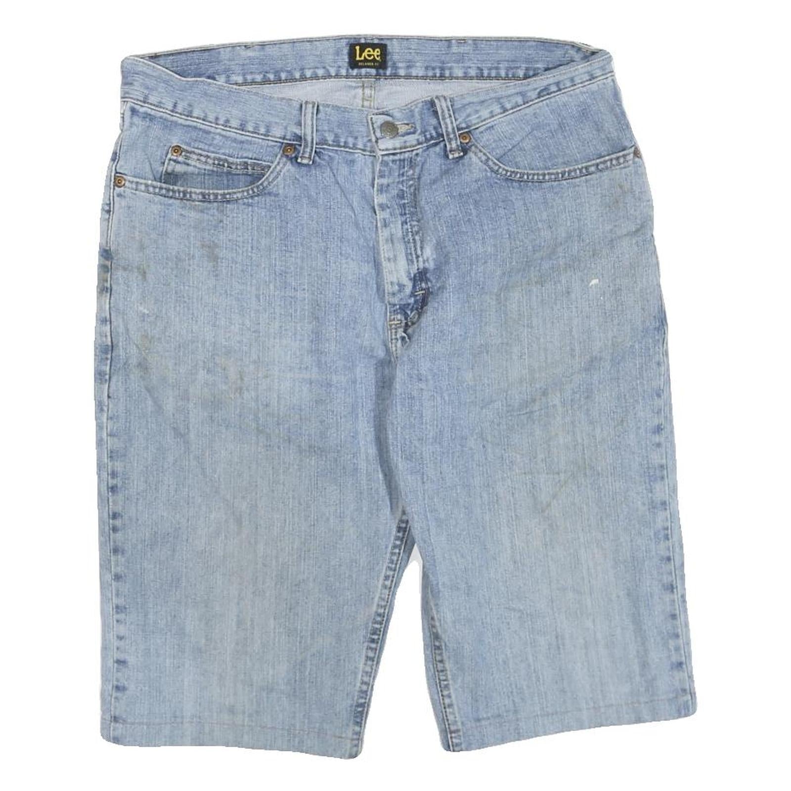LEE Mens Shorts Blue Denim Casual L W36 Cotton Blend Relaxed Fit Refurbished - N/A refurbished available on Cerqular