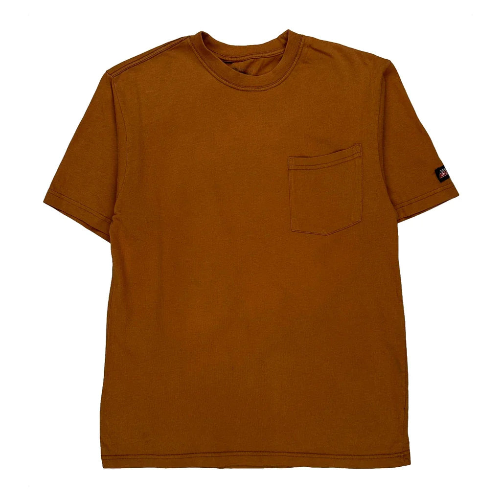Dickies T-Shirt - Medium Orange Cotton Refurbished - Thrifted (note: this is a term often used to describe second- refurbished available on Cerqular