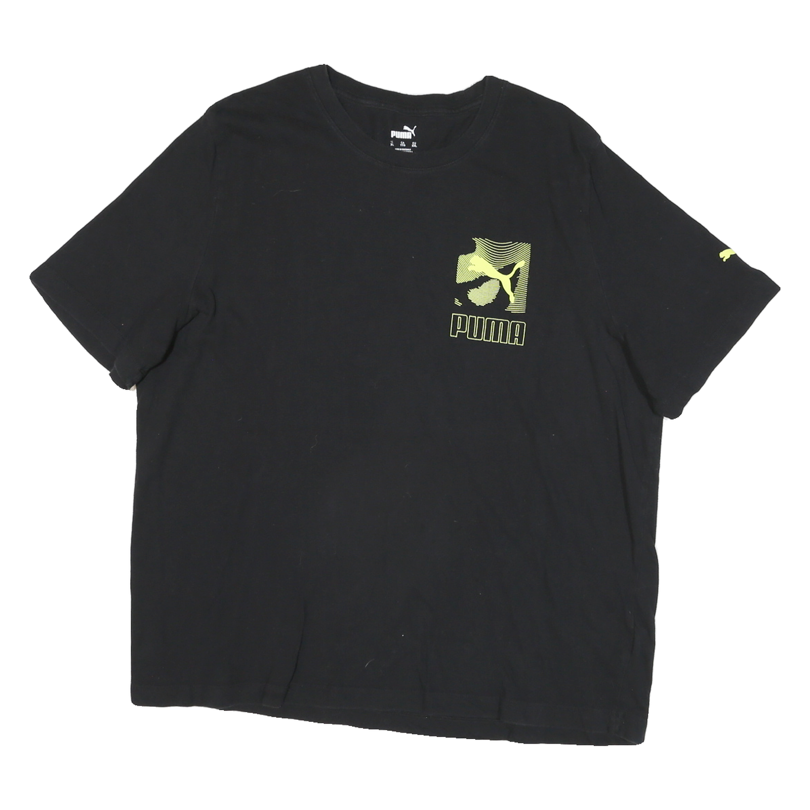 PUMA Mens Black Graphic T-Shirt 2XL Short Sleeve Crew Neck Sports Logo Refurbished - N/A refurbished available on Cerqular