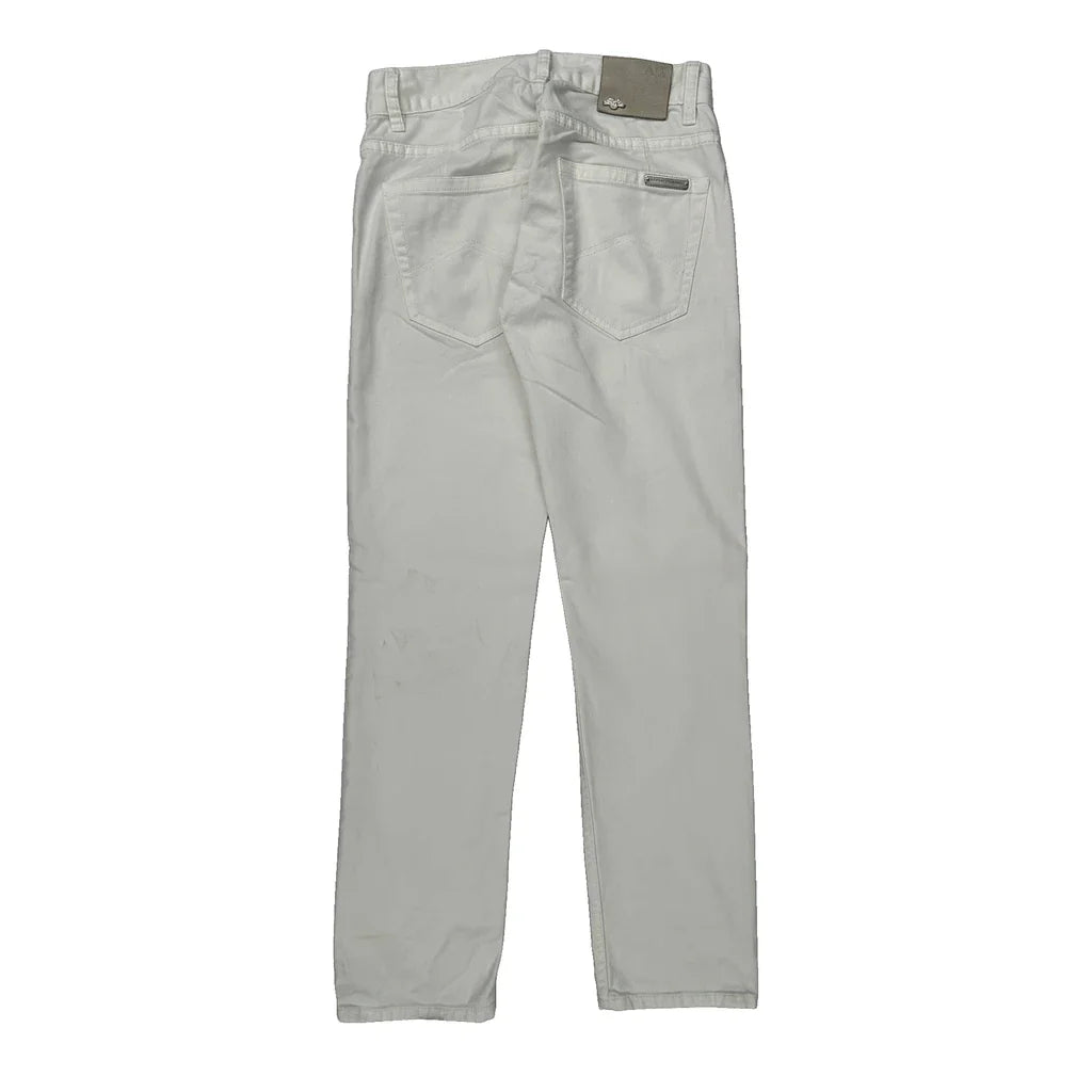 Armani Exchange Jeans - 28W 29L White Cotton Refurbished - Thrifted (note: this is a term often used to describe second- refurbished available on Cerqular
