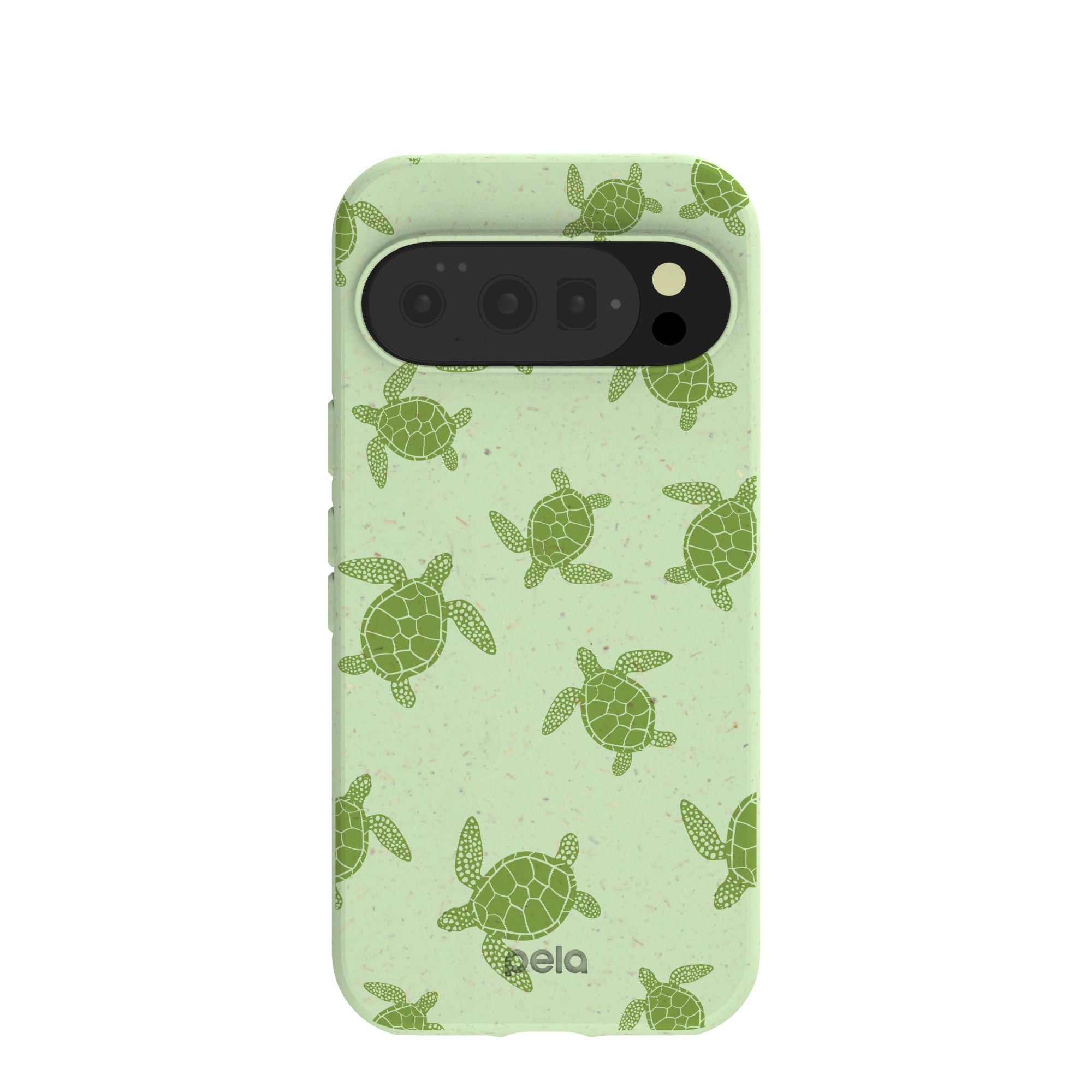 Sage Green Tiny Turtles Google Pixel 10/10 Pro Case Refurbished - Pela Case refurbished available on Cerqular