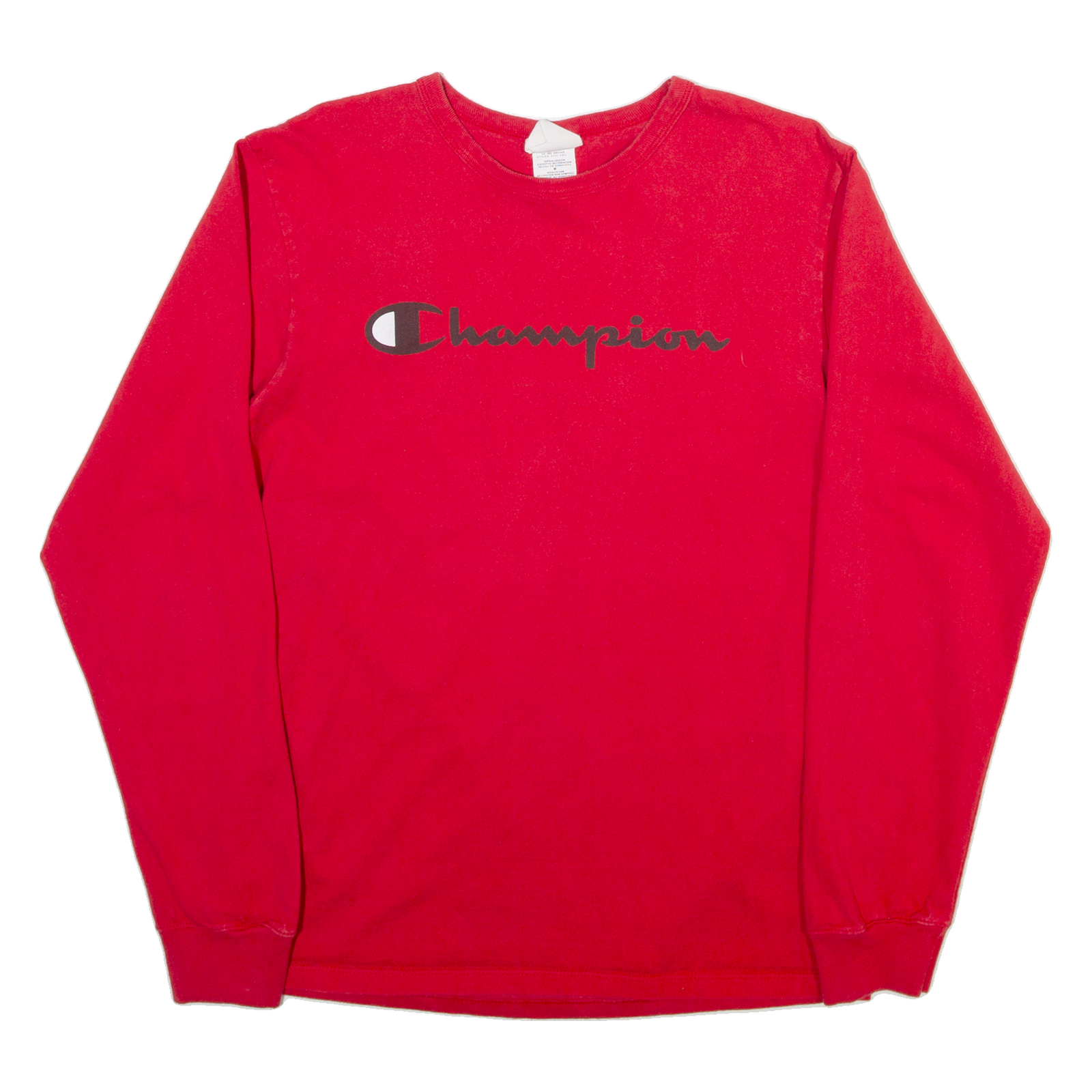 CHAMPION Mens T-Shirt Red Long Sleeve M Refurbished - N/A refurbished available on Cerqular